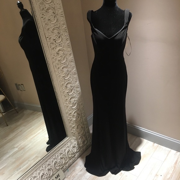 Mon Cheri Dresses & Skirts - Colette by Mon Cheri Black Jersey Gown 6